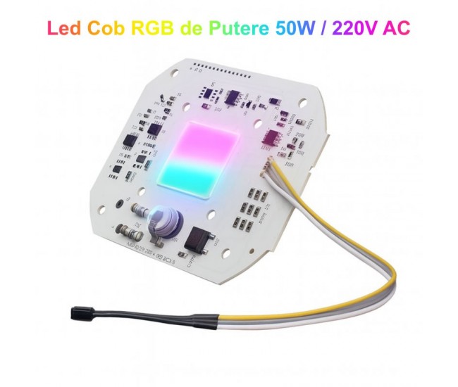 Pastila Led Cob 50W cu Lumina RGB, 220V AC / XSY-7386