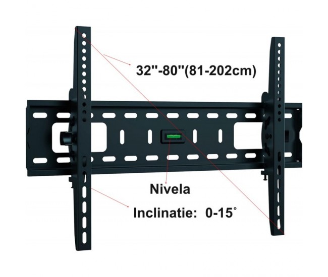 Suport TV 32''- 80'' Reglabil de Perete, JR-64T
