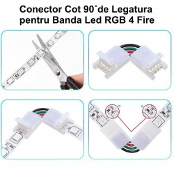 Conector Cot 90˚ Banda RGB 4 Fire Conector Cot 90˚ Banda RGB 4 Fire
