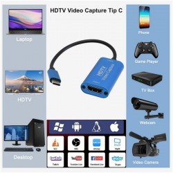Placa Video Captura Hdmi - Tipe-C / HDTV Placa Video Captura Hdmi - Tipe-C / HDTV