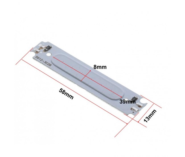 Led COB, 58x13mm/2W Albastru