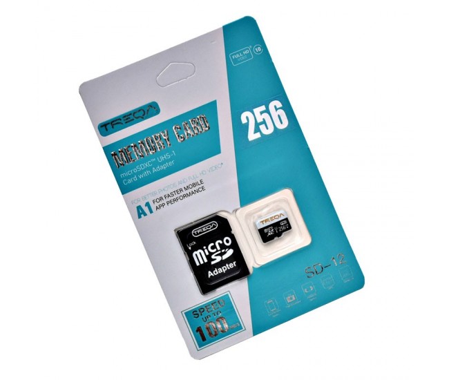 Card Micro SDXC 256GB, Memorie PRO Full HD Video, Performanta UHS A1, SPEED UP TO 100MB/S