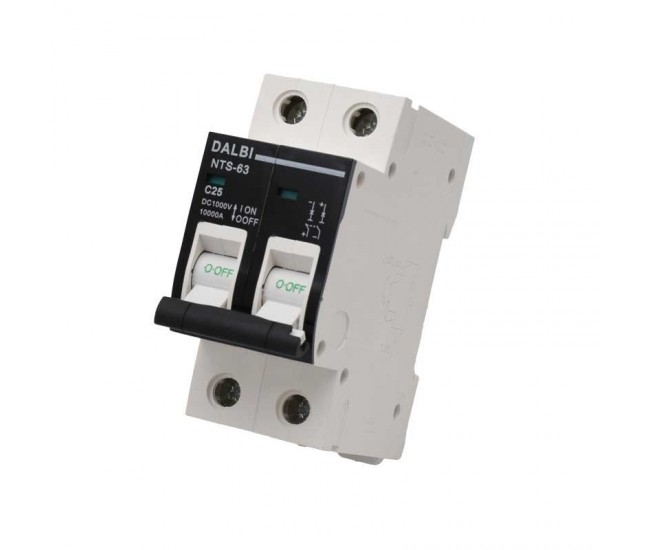 Siguranta MCB Fotovoltaica DC 1000V 2P 25A Curba C DALBI
