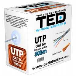 Cablu UTP Cat 5e Cupru Integral 8 Fire Ted, 305m/Rol Cablu UTP Cat 5e Cupru Integral 8 Fire Ted, 305m/Rol