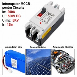 Intrerupator MCCB DC 2P 200A 500V pentru Panouri Fotovoltaice DALBI