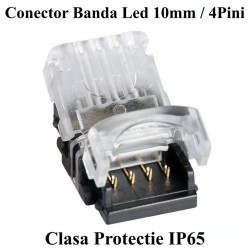 Conector Banda Led & RGB 10mm/4 Pini - 4 Fire Conector Banda Led & RGB 10mm/4 Pini - 4 Fire