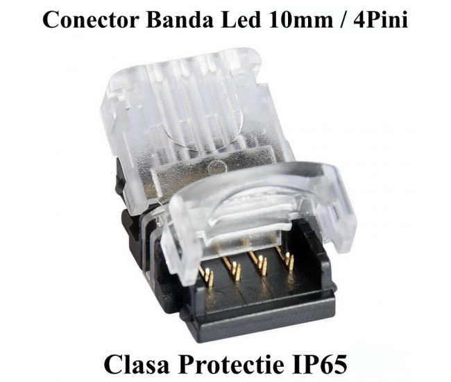 Conector Banda Led & RGB 10mm/4 Pini - 4 Fire