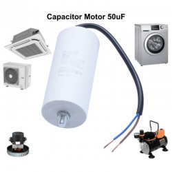 Condensator Motor cu Surub si Fire - 50uf / 450V Condensator Motor cu Surub si Fire - 50uf / 450V