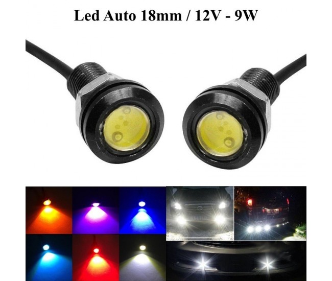 Led Auto 18mm / 12V-9W / MOV, 2 Buc/Set