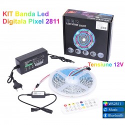 Kit Banda Led WS2811 Digital Pixel RGB 60D-IP65 Kit Banda Led WS2811 Digital Pixel RGB 60D-IP65