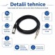 Cablu Audio XLR Tata la Jack 6.3mm Stereo Profesional 3m DALBI