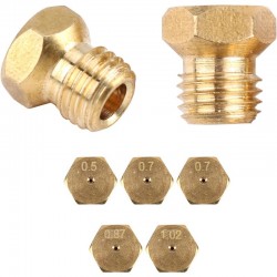 Duze Aragaz, Filet M6 cu Pas Rar - Ø 1,00 mm , 50buc/set Duze Aragaz, Filet M6 cu Pas Rar - Ø 1,00 mm , 50buc/set