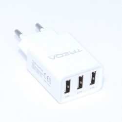 Incarcator Retea - 3 x USB / 3,1A + Cablu Micro USB , TREQA Incarcator Retea - 3 x USB / 3,1A + Cablu Micro USB , TREQA