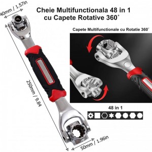 Cheie Tubulara  48 in 1 cu Rotatie 360˚