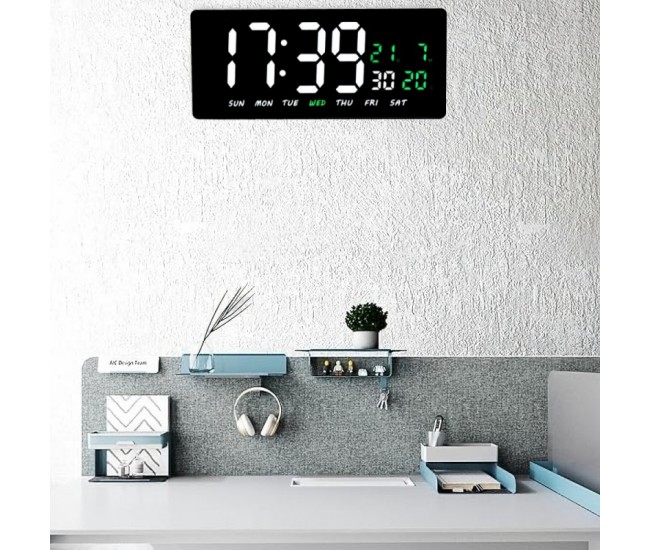 Ceas cu Led Alb-Verde JH-3604 / Alarma, Calendar, Temperatura