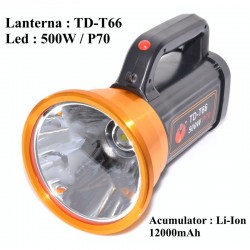 Lanterna Laser Led 500W + 12 Led T4, TD-T66 Lanterna Laser Led 500W + 12 Led T4, TD-T66