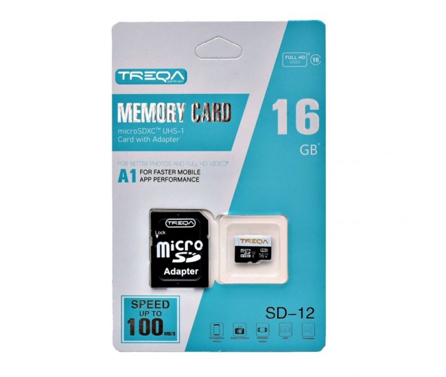 Card Micro SDXC 16GB, Memorie PRO Full HD Video, Performanta UHS A1, SPEED UP TO 100MB/S