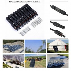 Conector MC4 de Sistem Solar Fotovoltaic-Kit 10 Set F/M Conector MC4 de Sistem Solar Fotovoltaic-Kit 10 Set F/M