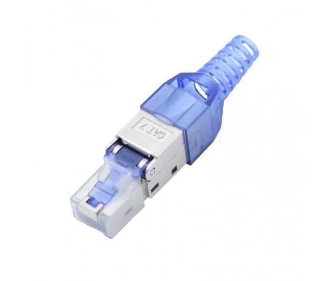 Mufa RJ45 CAT 7 - S/FTP Metalica Albastru / Fara Sertizare