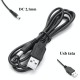 Cablu Alimentare USB Tata la DC Tata 2,1mm/0,6m