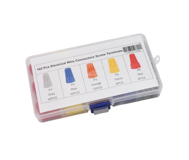 Conector Rapid Terminal prin Infiletare pentru Fire, 102buc / Set