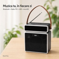 Boxă Portabilă Bluetooth 15W cu Panou Solar, Radio FM SZ-L29