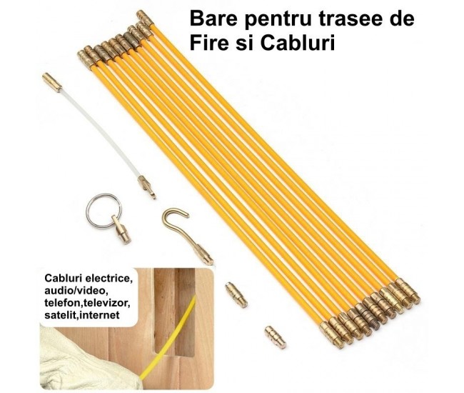 Tragator Cabluri Fibra de Sticla 5m cu Tije Filetate DALBI
