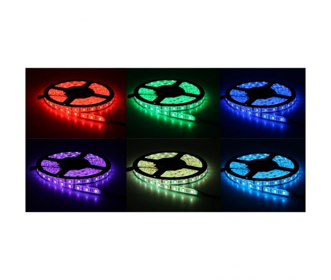 Banda Led RGB 5050 - 60led/m Interior IP20 - 12V - 5m/Rol