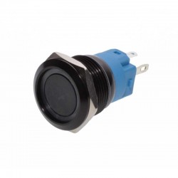 Push Buton Negru 19mm/Retinere cu Led Verde Push Buton Negru 19mm/Retinere cu Led Verde