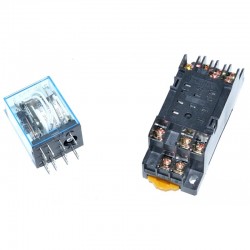 Releu 24V DC, Elecromagnetic 11 Pini cu Soclu Releu 24V DC, Elecromagnetic 11 Pini cu Soclu