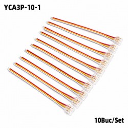 Conector Banda LED SMD Monocolor 10mm 3 Pini cu Cablu 10cm Set 10 Buc YCA3P-10-1 DALBI