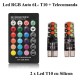 Led Auto T10 RGB 12V-5W cu Telecomanda