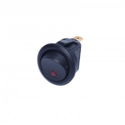 Buton 12V On-Off cu Led Rosu, 22mm Buton 12V On-Off cu Led Rosu, 22mm