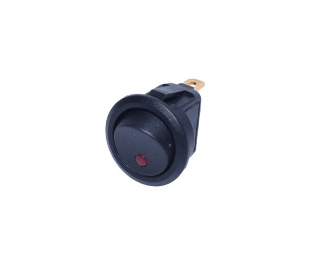 Buton 12V On-Off cu Led Rosu, 22mm