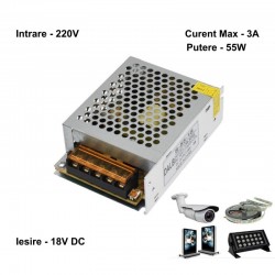 Sursa de Alimentare Metalica 220V-18V/55W-3A Sursa de Alimentare Metalica 220V-18V/55W-3A