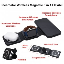 Incarcator Wireless 3 in 1 Magnetic 20W Fast Charge Incarcator Wireless 3 in 1 Magnetic 20W Fast Charge