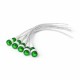 Indicator LED Verde 24V DC Panou 9,5mm cu Fire 20cm Set 10 Bucati