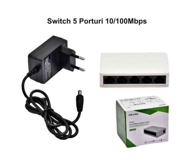 Switch 5 Porturi 10/100Mbps Pix-Link / LV-SV05