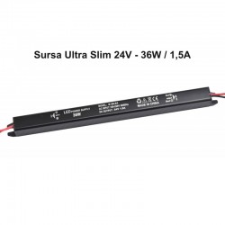 Sursa de Alimentare 24V- 36W / 1,5A - Ultra Slim Black Sursa de Alimentare 24V- 36W / 1,5A - Ultra Slim Black