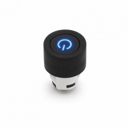 Intrerupator Push Iluminat Albastru 4 Contacte 12,5mm cu Membrana Cauciuc DALBI