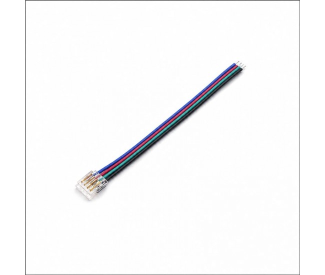 Conector Banda LED SMD RGB 10mm 4 Pini cu Cablu 10cm Set 10 Buc YCA4P-10-1 DALBI