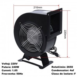 Ventilator Centrifugal 150FLJ17-2W2 / Turbina Ventilator Centrifugal 150FLJ17-2W2 / Turbina