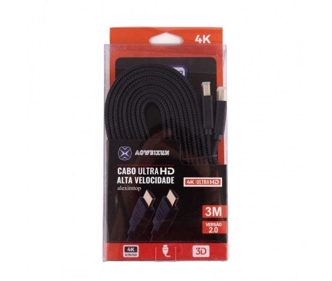 Cablu HDMI Plat ULTRA HD 4K/3D-3m