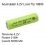 Acumulator Li-ion 4,2V-5000mAh Tip LI-18650