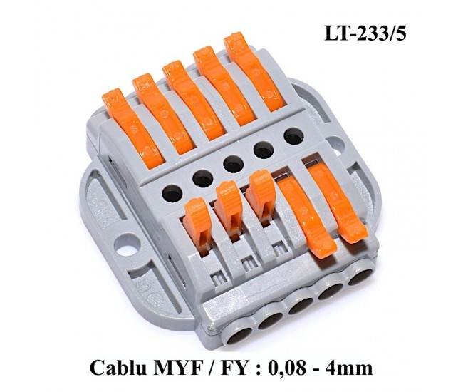 Conector Doza 5-5 pentru Cablu, LT-223/5