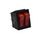 Comutator IRS 20A Led Rosu/Rosu 6P - 250V / KCD6