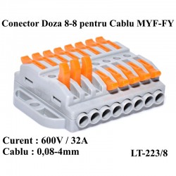 Conector Doza 8-8 pentru Cablu, LT-223/8 Conector Doza 8-8 pentru Cablu, LT-223/8