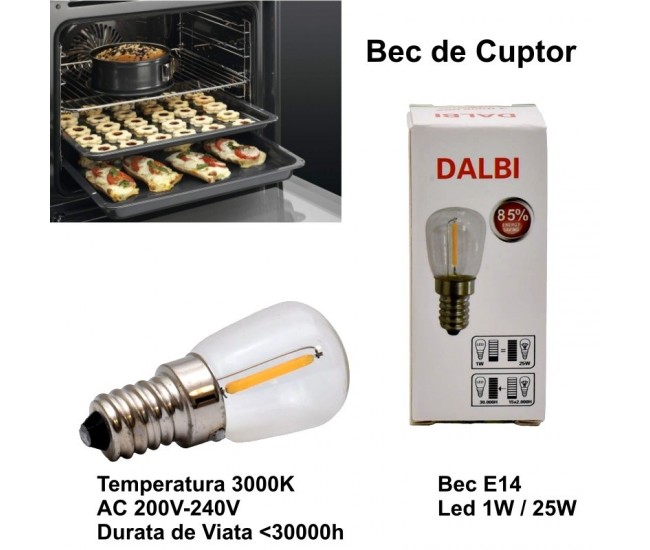 Bec de Cuptor cu Led 1W / E14