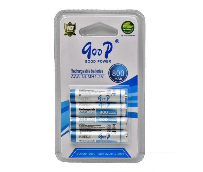 Acumulatori GooD R3 AAA / 800mAh, Ni-Mh Set 4/Buc