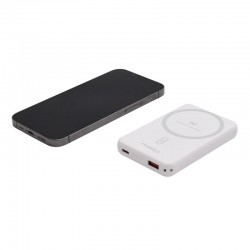 Baterie Externa 5000mAh, Power Bank Slim - Magnetic Wireless 15W, Usb /  TR-966 / Alb Baterie Externa 5000mAh, Power Bank Slim - Magnetic Wireless 15W, Usb /  TR-966 / Alb